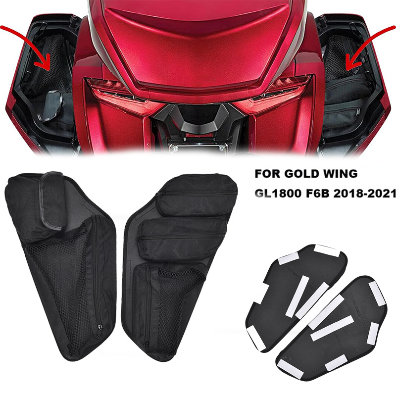 Motorcycle Gear With Airbag - オートバイサドルバッグサイドケーストランク収納ギアバッグポケットホンダゴールドウィングツアー DCT エアバッグ 1800 GL1800 F6B