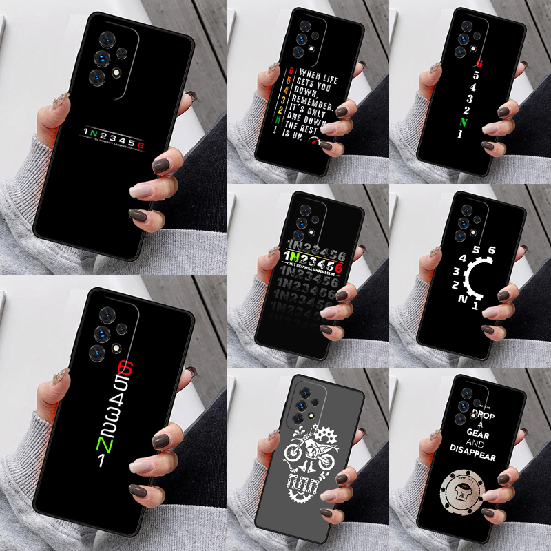 Motorcycle Gear Quotes - バイクギア柄スマホケース Samsung Galaxy S25 S23 S30