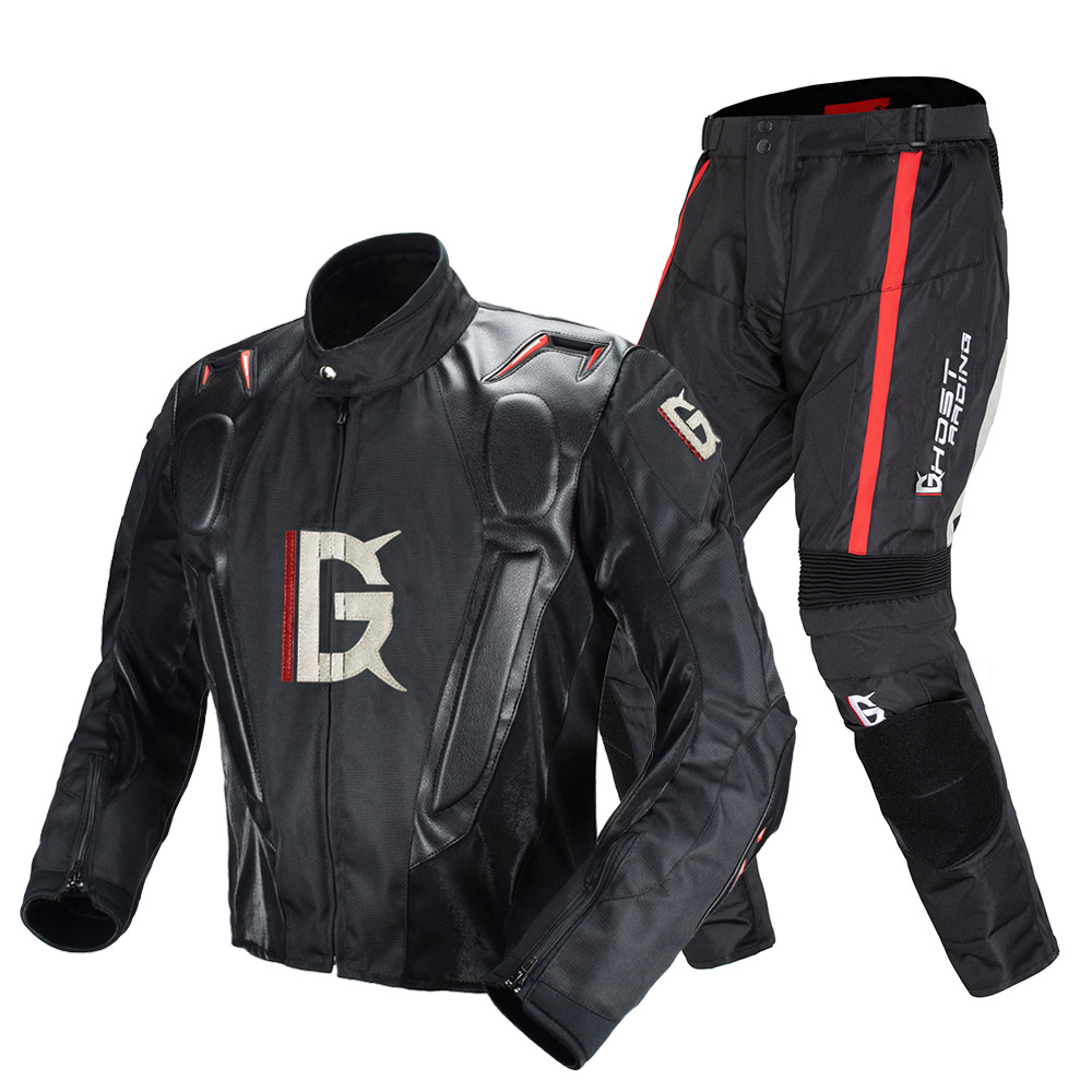 Motorcycle Gear With Airbag - エアバッグ付き保護用バイクレーシングスーツセット、四季対応の丈夫なテキスタイル製ライディングギア（男性用）
