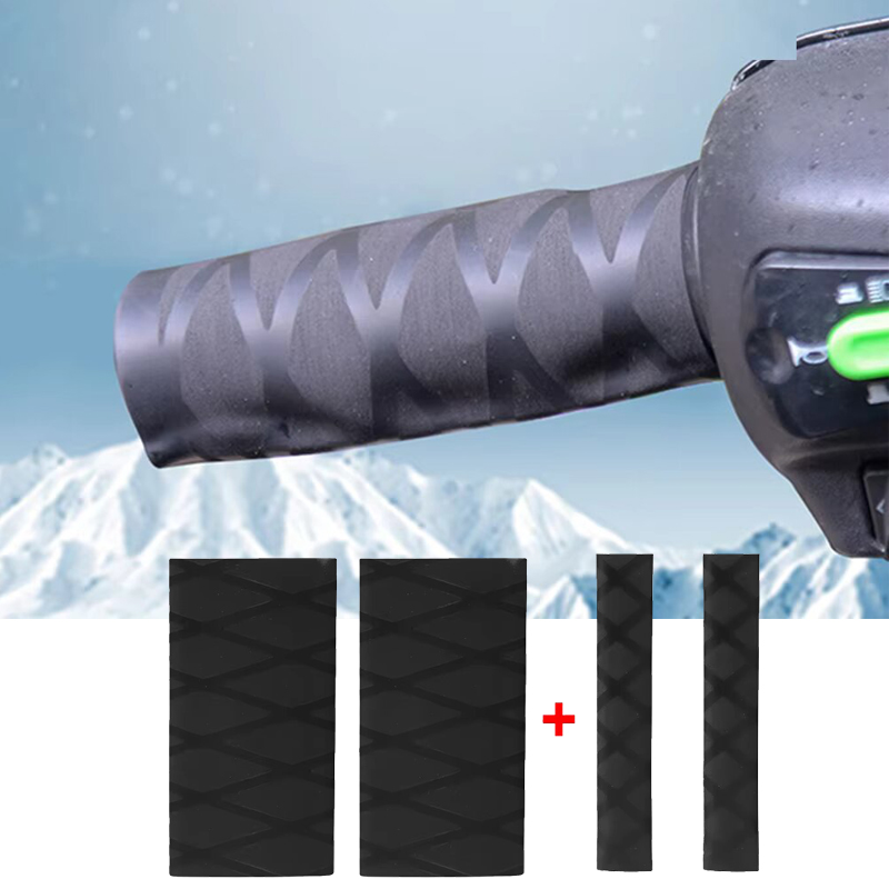Motorcycle Gear Sleeve - SEAMETAL オートバイハンドルバーカバーバイク熱収縮グリップカバーアンチスリップ安全ブレーキグリップスリーブプロテクターカバー