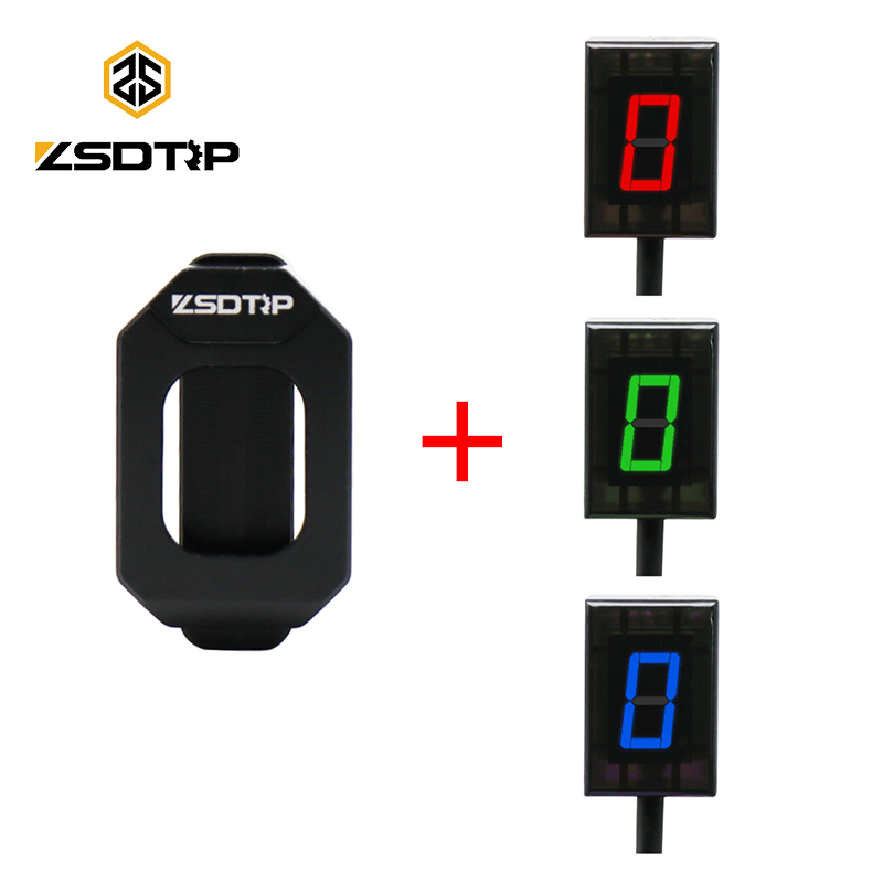 Gear Indicator Display - ZSDTRP 6 スピードユニバーサルオートバイデジタルギアインジケータ LED ディスプレイシフトレバーマグネットギアインジケータホルダー