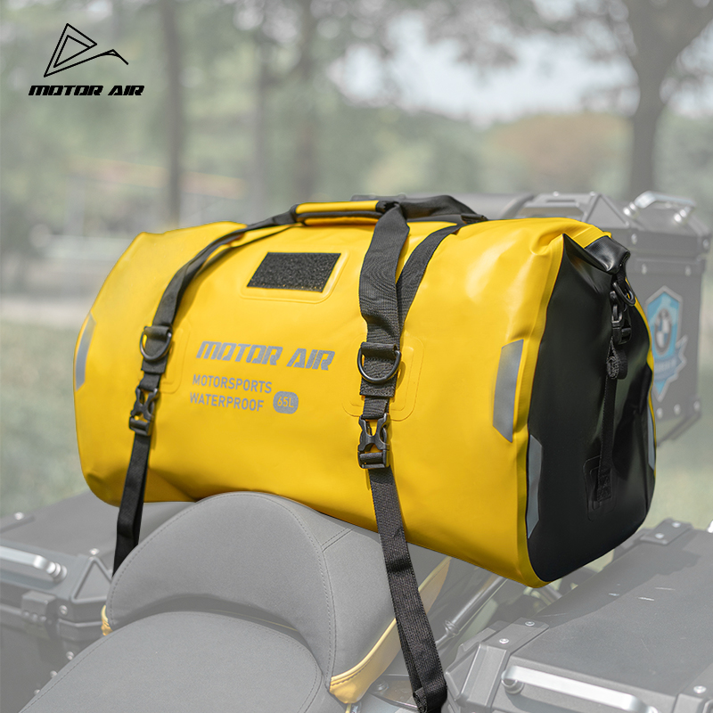 Motorcycle Gear With Airbag - モーターエア イエロー バイクバッグ 2026年新作 リアシートパック 45L/65L