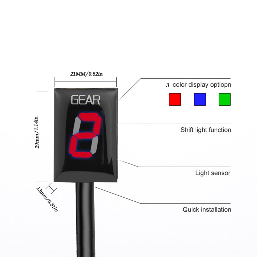 オートバイ用ギア表示インジケーター,ecu直接マウント,ホン - Gear Indicator Display のレビューと価格