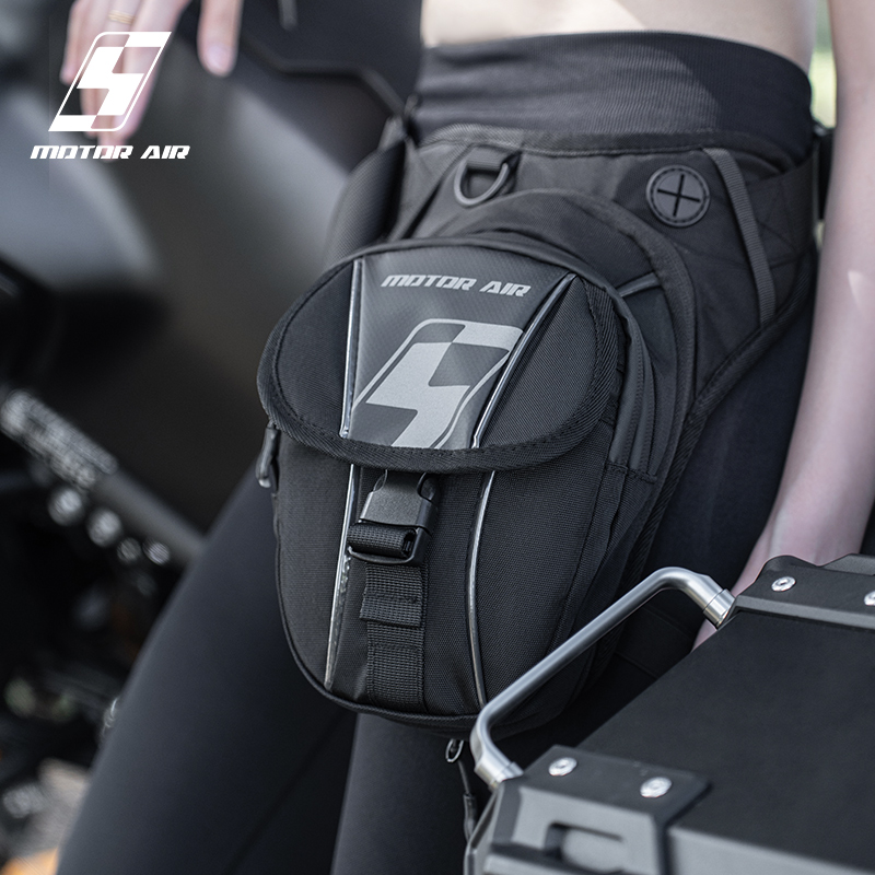 モーターエア新型バイクバッグ ブラック ドロップウエスト レ - Motorcycle Gear With Airbag のレビューと価格