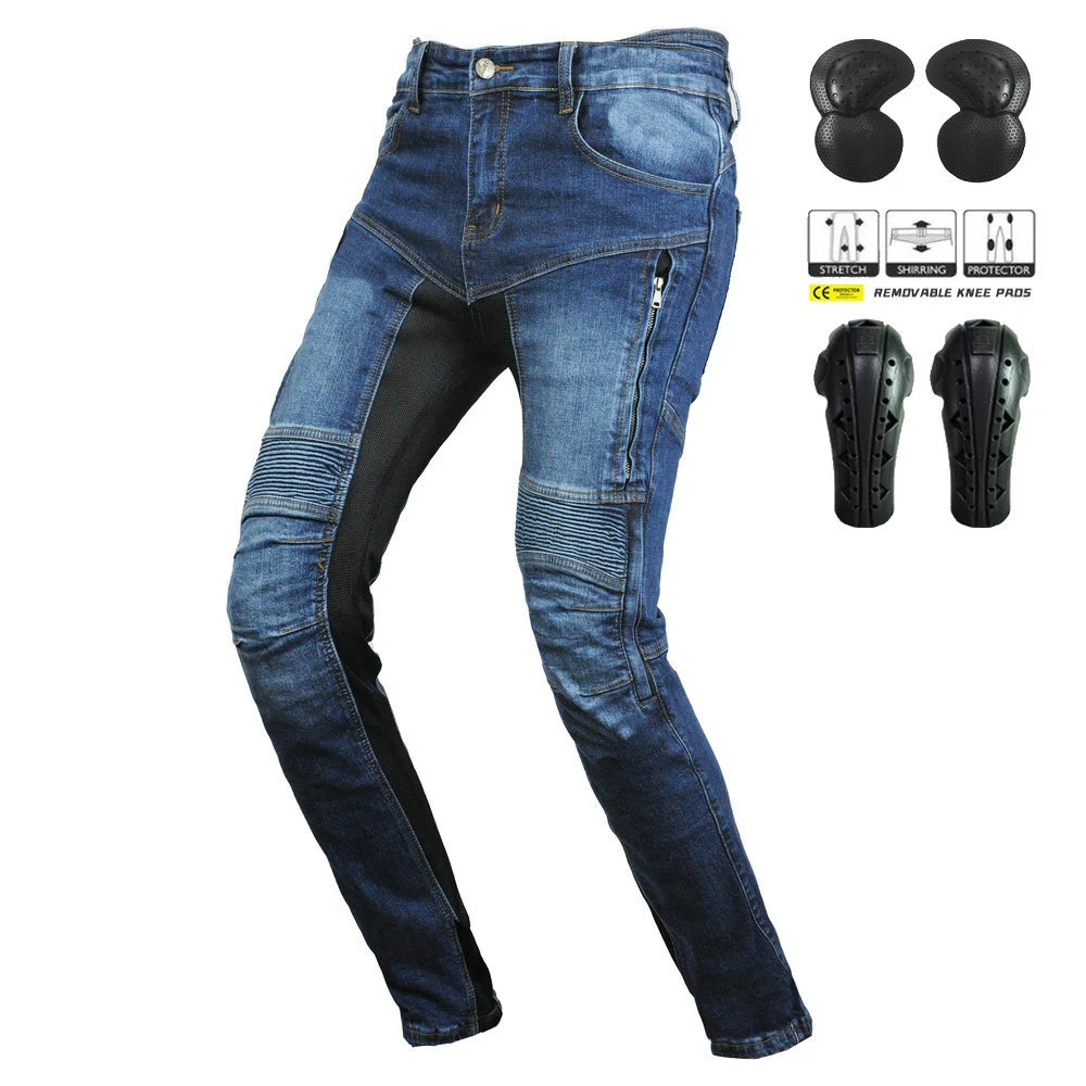 オートバイ用ジーンズ 通気性 ハイウエスト バイク用ライディ - Motorcycle Gear For Summer のレビューと価格