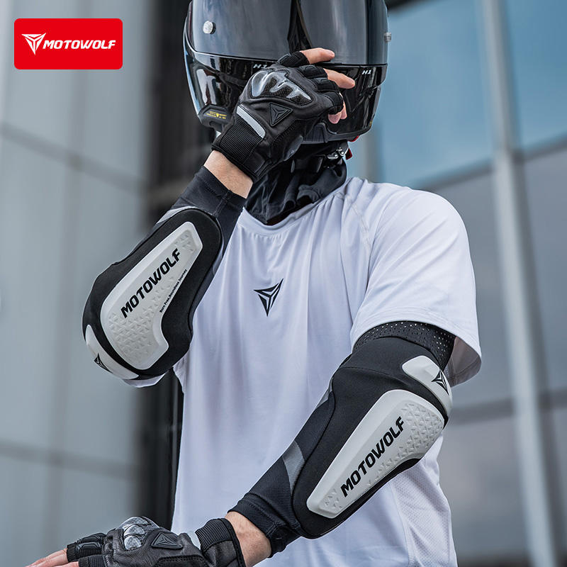 新しいオートバイ肘パッド弾性通気性アームスリーブ MTB サ - Motorcycle Gear Sleeve のレビューと価格