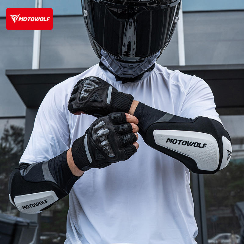 新しいオートバイ肘パッド弾性通気性アームスリーブ MTB サ - Motorcycle Gear Sleeve のレビューと価格